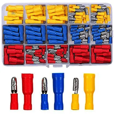 208-teiliges Kabelverbinder-Set, isolierte Crimpklemmen, 0,3–6 mm²