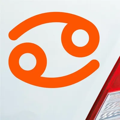 Produktbild von Auto Aufkleber Cancer Krebs Sternzeichen Sterne Horoskop 12x10 cm Orange Sticker Heckscheibenaufkleber
