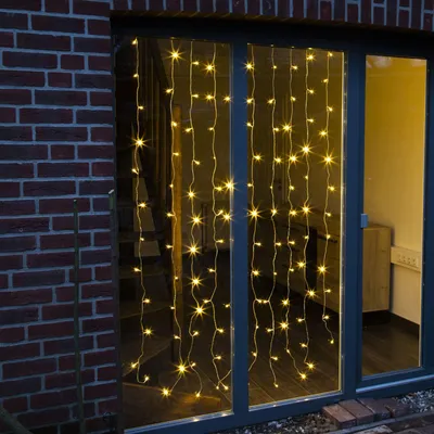 Produktbild von Lichtervorhang mit 120 warmweißen LEDs, 2 m Länge