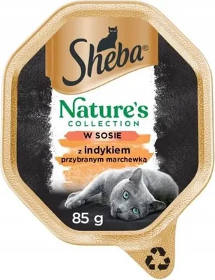 Produktbild von Sheba Nature`s Collection in Sauce - Feinstes Katzennassfutter in der Schale mit Truthahn und Karotten - 22 x 85g
