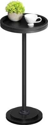 Produktbild von Hoobro Runder Beistelltisch Schwarz 30 x 30 x 65 cm EBB168BZ01