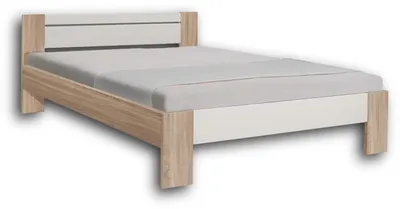 Produktbild von VEGA Futonbett Bett 140 x 200 cm Doppelbett in Eiche Sonoma Optik und Weiß