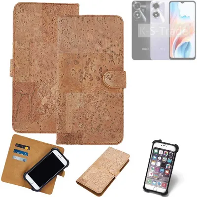 Produktbild von K-S-Trade Hülle kompatibel mit Oppo A2m  Kork Handyhülle Cover  Schutzhülle TPU Case Bumper in Hellbraun, (1x)