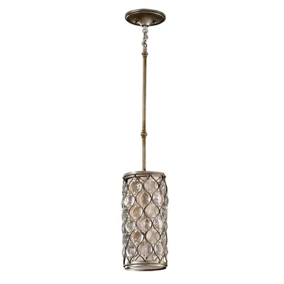 Zdjęcie produktu dla Żyrandol Lucia oksydowany srebrny 1xE27x60W kryształ wym:155,5x17,1x17,1cm IP20 Feiss