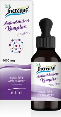 Produktbild von Liposomale Aminosäuren Komplex Tropfen hochdosiert - 120.000mg Aminosäuren pro Packung) 4000mg Aminosäuren pro Tagesdosis mit 18 verschiedenen Aminos