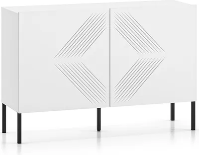 Produktbild von Marmex Möbel Kommode CLEARING 03 N zweitüriges Sideboard weiß Wohnzimmer Esszimmer
