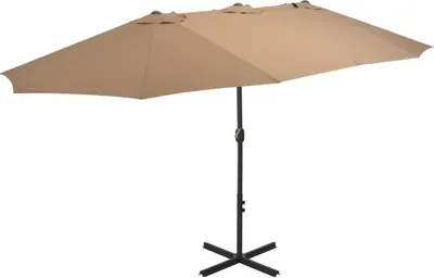 Produktbild von The Living Store Sonnenschirm mit Aluminium-Mast 460x270 cm Taupe