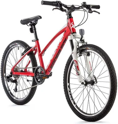 Produktbild von 24 Zoll Alu Mountainbike Leader Fox Spider Girl 8 Gang S-Ride MTB Rot Weiss