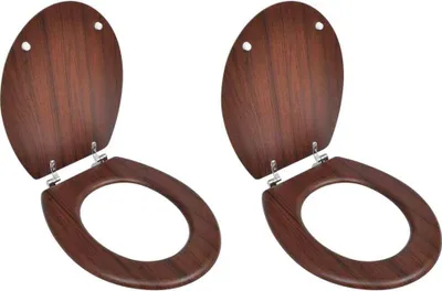 Obrázek produktu pro WC sedátka s víky 2 ks MDF hnědá