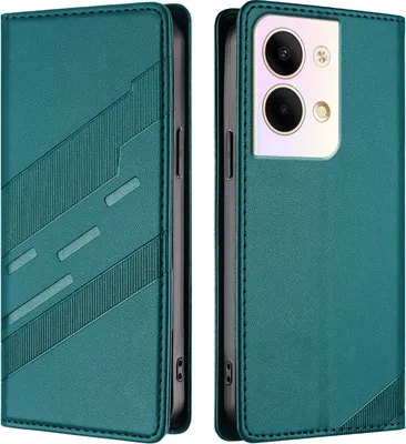 Image de Etui pour Oppo Reno9 / Reno9 Pro 5G, étui portefeuille en cuirPolyuréthaneavec fente pour cartes et fonction stand Grün