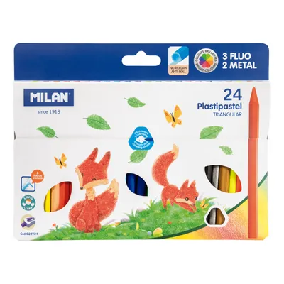 Zdjęcie produktu dla Kredki Świecowe Trójkątne 24 Kolory