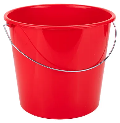 KesTek Haushaltseimer Putzeimer Transporteimer 10L Rot Metallbuegel 4066986405556 403313 40555KT