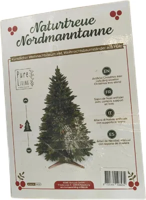 Produktbild von Pure Living Weihnachtsbaum Künstlich 220Cm Naturgetreue Dichte Zweige Holzständer Aufbewahrungstasche Tannenbaum Künstlich
