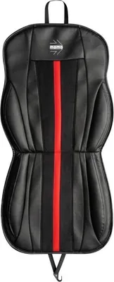 Image de Momo STRIPE Housse de siège en cuir noir rouge