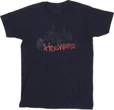 Produktbild von Harry Potter - "Hogwarts" T-Shirt für Mädchen BI21823 (140-146) (Marineblau)