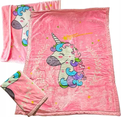 Produktbild von Einhorn Decke Kinder Warm Fleece Überwurf 130x150