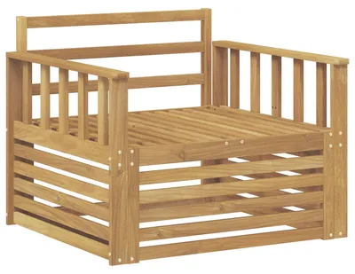 Image de Canapé d'extérieur vidaXL en bois massif d'acacia blanc