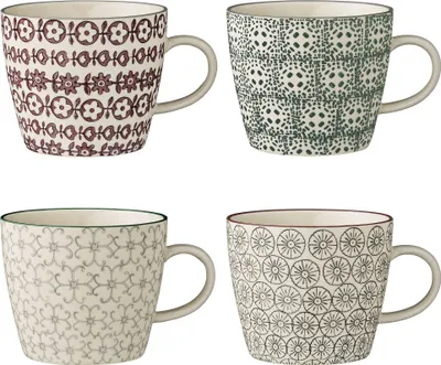 Produktbild von Bloomingville Karine Becher 300 ml Grün Steingut 4er Set