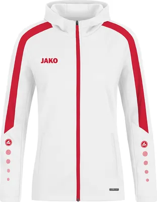 Immagine prodotto di Jako Power Giacca con cappuccio Donna - Bianco / Rosso