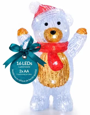 Image de Figurine Lumineuse Ours Polaire de Noël – Décoration LED en Acrylique