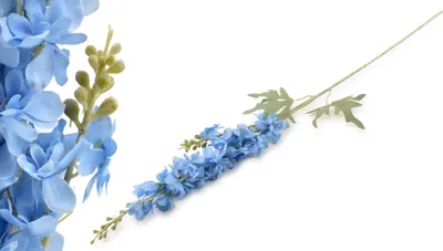 Image de Fleur artificielle en plastique, delphinium Viridis, 88 cm, bleu/vert, 1 pièce