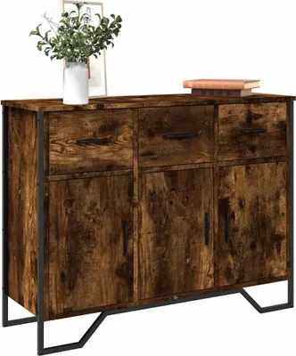 Obrázek produktu pro vidaXL Příborník kouřový dub 97x32,5x74,5 cm materiál na bázi dřeva