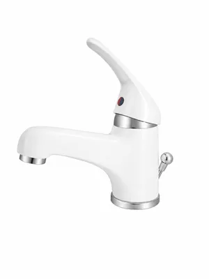Produktbild von Einhebel Waschtischarmatur in Weiss. Hochdruck.
