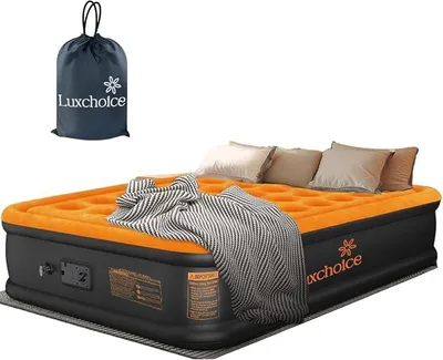 Imagen del producto de Cama hinchable para 2 personas con bomba eléctrica integrada, capacidad máxima de 250 kg