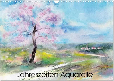 Produktbild von Jahreszeiten Aquarelle (Wandkalender 2025 DIN A3 quer), CALVENDO Monatskalender