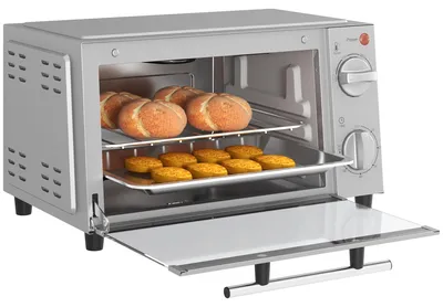 Productafbeelding van HOMCOM Minioven, 9 liter, met bakplaat, grillrooster, temperatuurregeling van 100°C tot 230°C