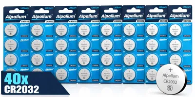 Produktbild von CR2032 Knopfzellen Batterien 40 Stück Alpalium für Airtag Uhr Fernbedienung Smarthome Schlüssel medizinische Geräte Tracker