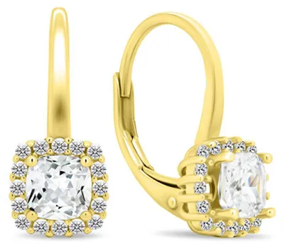Immagine prodotto di Orecchini scintillanti placcati in oro con zirconi EA396Y