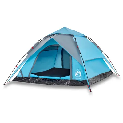 Immagine prodotto di Tenda a Cupola da Campeggio 4 Persone Blu a Rilascio Rapido
