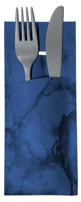 Produktbild von 520 Bestecktaschen mit Serviette blau 20 cm