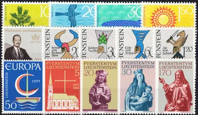 Produktbild von Liechtenstein 1966 postfrisch Nr. 460-473