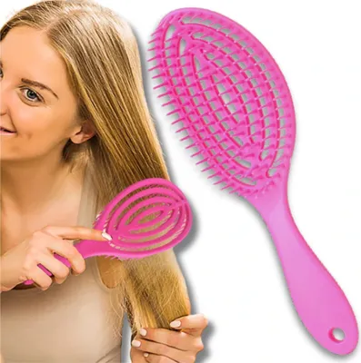 Produktbild von Flexible Bürste zur Haarmassage und zum Stylen, zartrosa
