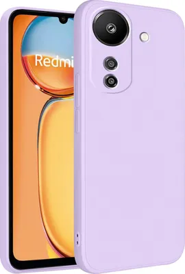 Produktbild von Hülle für Xiaomi Poco C65 /Redmi 13C 4G Slim Liquid Silikon Gel Gummi Stoßfest Schutzhülle Lila