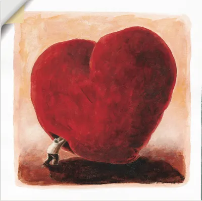 Produktbild von ARTland Wandbild, selbstklebend Weiches Herz Größe: 30x30 cm