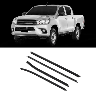 Zdjęcie produktu dla 4 gumowe listwy okienne 68161 0K010 Zamiennik do Toyota Hilux SR5 VIGO MK6 PICKUP 2005-2015