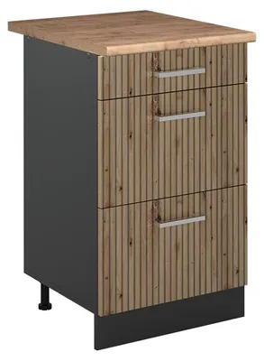 Obrázek produktu pro Spodní skříňka kuchyňské linky Vicco R-Line Řemeslný dub/Antracit 50 cm pracovná doska Dub Goldkraft, Model 69788