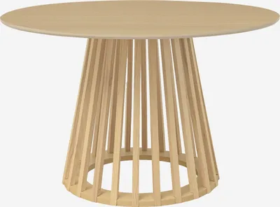 Produktbild von sweeek - Esstisch mit Holzlook, Beine aus Tannenholz, 4 Sitze - Eichenfarben
