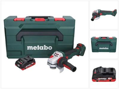 Image de Metabo WVB 18 LTX BL 15-125 Quick Meuleuse d'angle sans fil 18 V 125 mm Brushless + 1x batterie 4,0 Ah + metaBOX - sans chargeur