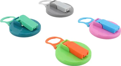 Imagen del producto de 4 tapas para latas de refresco con pajita de silicona reutilizable, a prueba de fugas, de 5,4 cm de diámetro, ideales para el uso diario