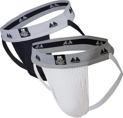 Immagine prodotto di MM Sports - Intimo da Uomo Sospensorio - Original Edition Swimmer/Jogger Jockstrap 2 inch Multipack 1x Black + 1x White - Taglia XL