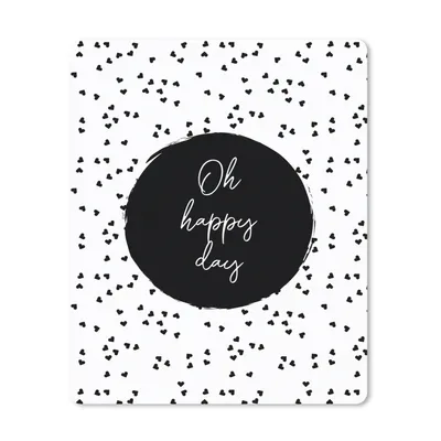 Produktbild von MuchoWow® Mauspad Mousepad Zitate - Text - Oh happy day - Glück 30x40 cm - Mousepads - Maus Mat - Pad - Mausunterlage - Mausmatten