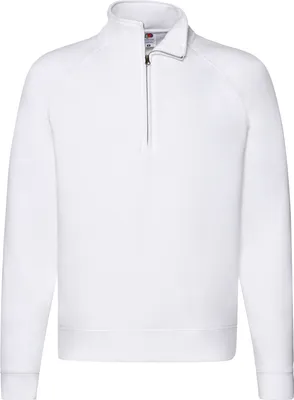 Produktbild von Fruit of the Loom Premium Zip Neck Sweat ,Farbe: weiß ,Größe: S