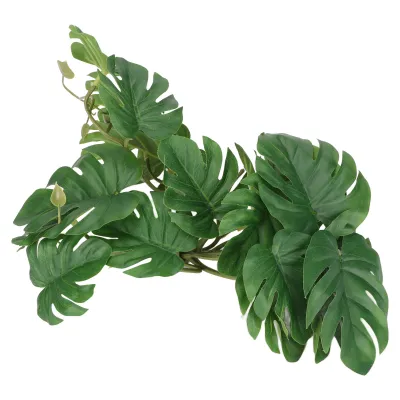 Obrázok produktu pre Turtle Leaf Rattan, umelé palmové listy, simulačné palmové listy, plastové korytnačie listové dekorácie, plazie rastlinné listové dekorácie, plazie teráriové rastliny