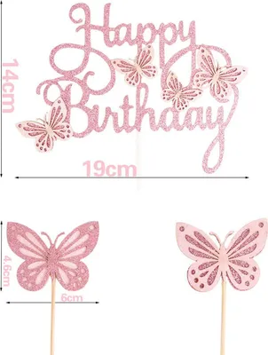 Produktbild von Tortenstecker 2 Set Tortendeko Geburtstag Cake Topper