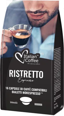 Obrázok produktu pre Talianske kávové kapsuly RISTRETTO pre kávovar BIALETTI Mokespresso - 16 kapsúl