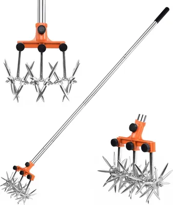 Obrázok produktu pre Záhradný kultivátor 145 cm, nerezové tyče, nastaviteľné, pre obrábanie pôdy